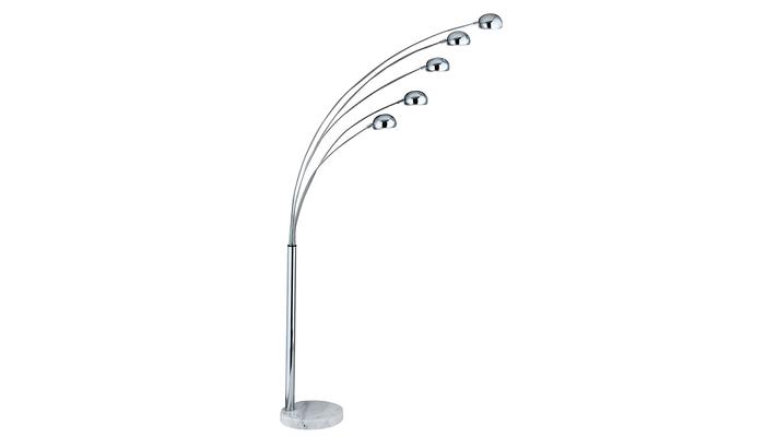 5 Arm Floor Lamp Chrome