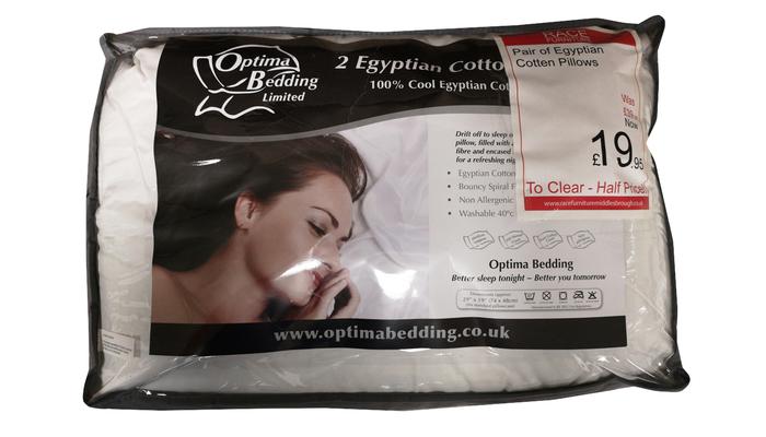 Pair of Egyptian Cotton Pillows