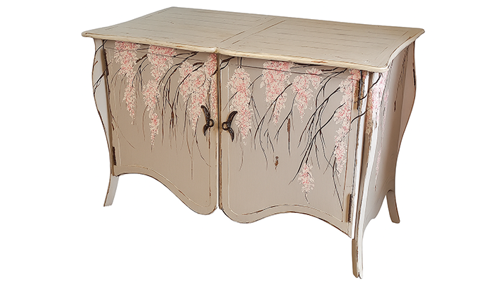 Steven Shell - Hand Painted Vintage Sideboard *bedsides Sold Separately*