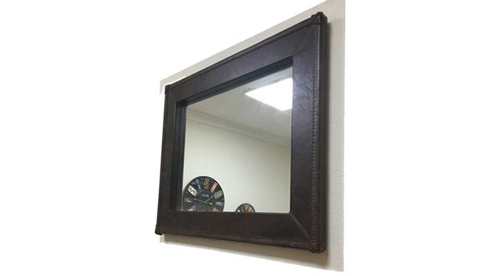 Vintage Halo Leather Mirror